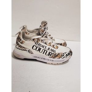 VERSACE JEANS COUTURE Womens Sneakers Size 7 Small Scuff In Pics 73VA3SA3 ZS434